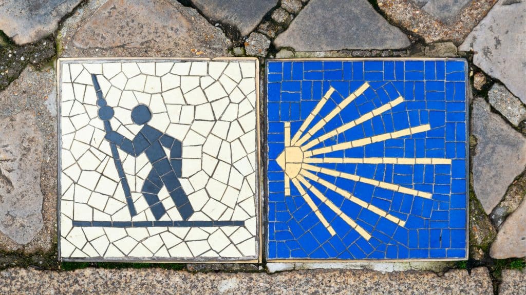 Camino de santiago trail tile