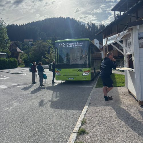 Bus 442 to Lago di Braies, a stop on the Alta Via 1 trek